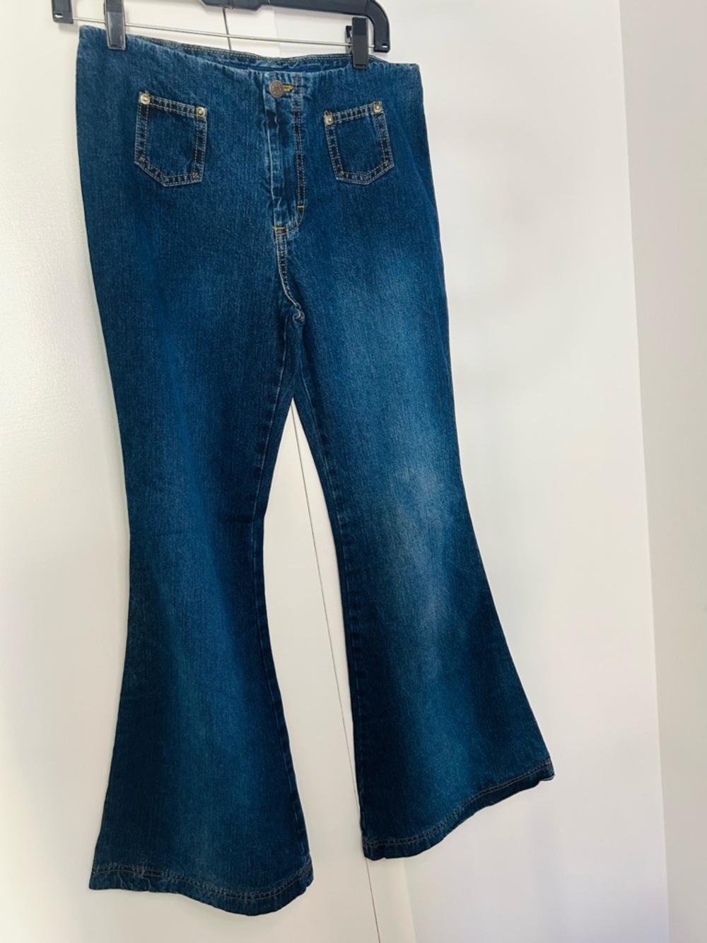 Jou Jou Dark Blue Flare Woman Jeans Size 7